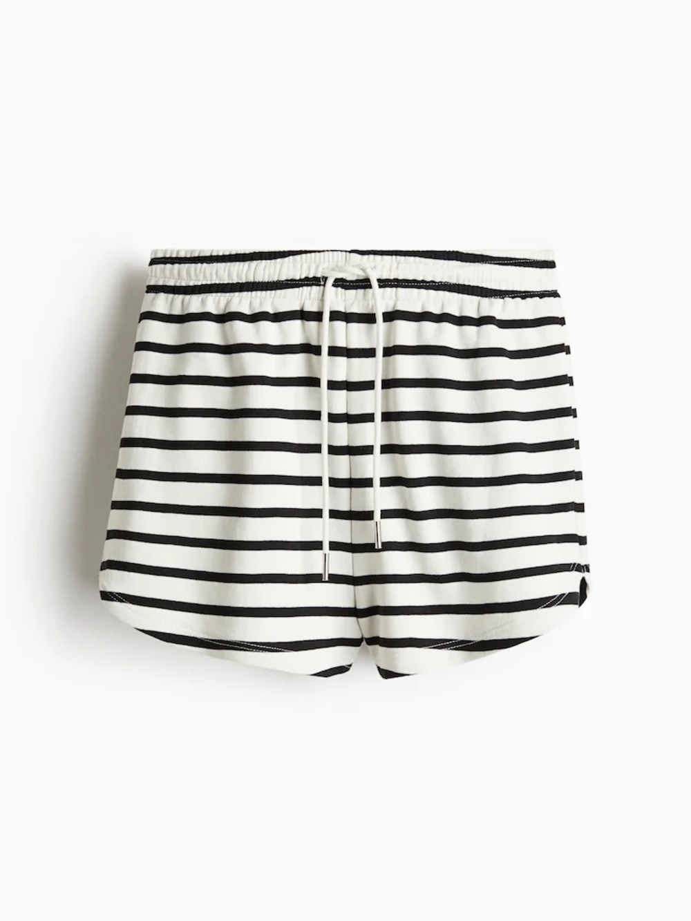 H&M Women's Cream/Striped Sweatshirt shorts - Picture 1 of 6